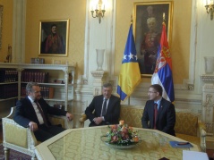 23 April 2013 The National Assembly Speaker in meeting with the delegation of the Presidency of Bosnia and Herzegovina
